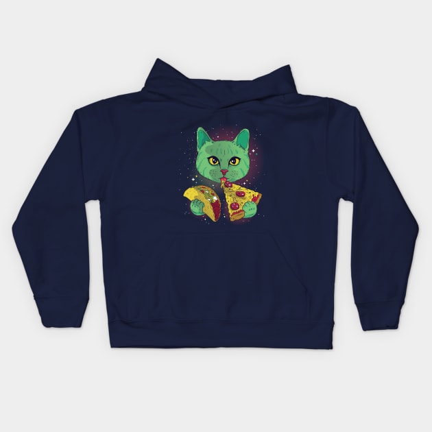Cosmic Cat Kids Hoodie by LR_Collections